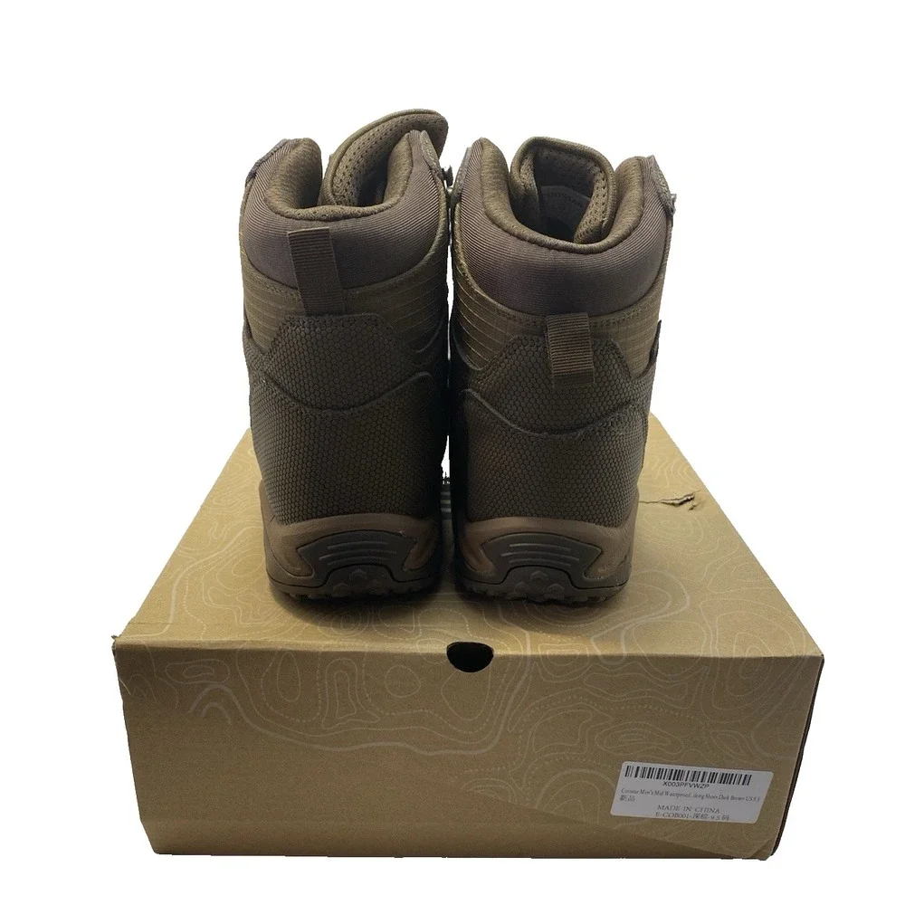 Coostar Men's Waterproof Mid Hiking Boots Dark Brown‎ US 9.5